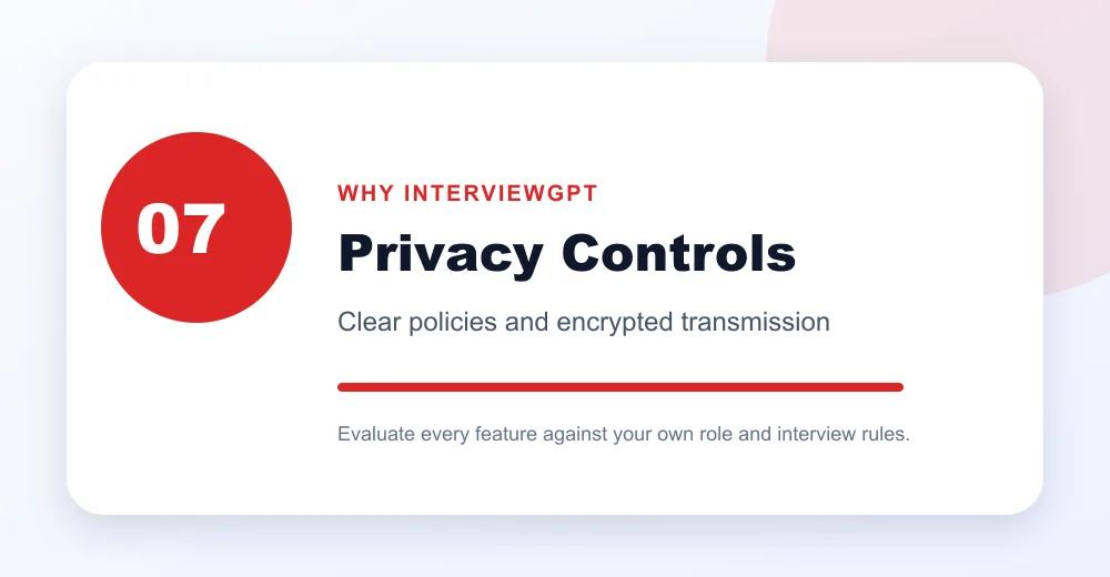 InterviewGPT privacy and responsible-use controls