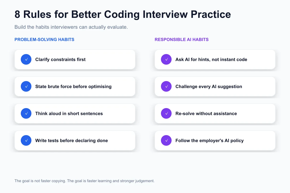 Crack coding interview tips infographic