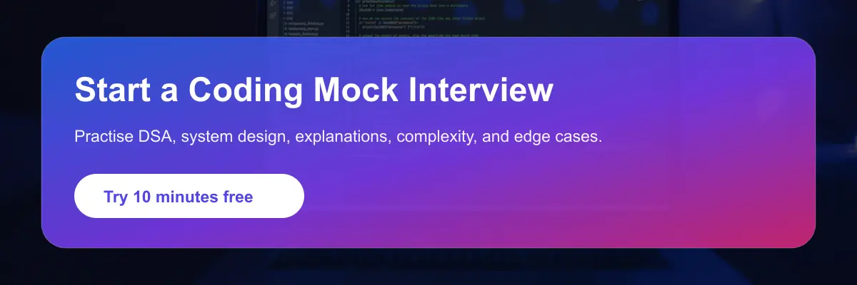 Start a coding mock interview with InterviewGPT